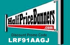 Half Price Banners --- Be sure to enter the discount code when asked